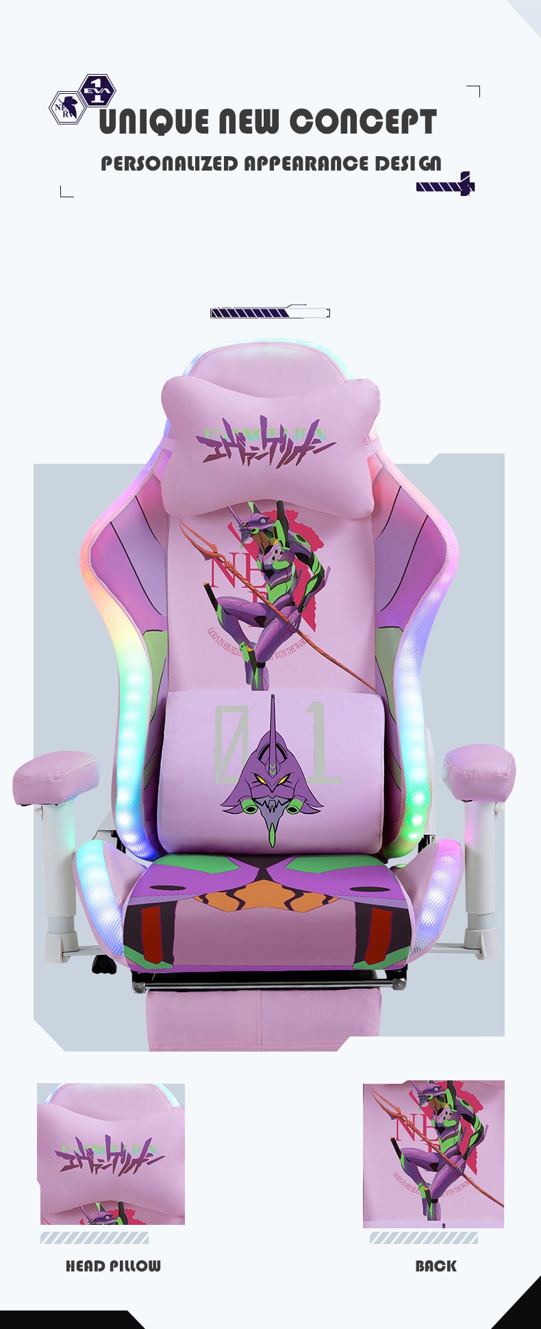 Neon Genesis Evangelion game chair Home EVA gaming chair 10