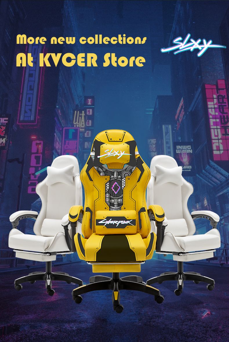 Cyberpunk Yellow Gaming Chair Computer Chair 13