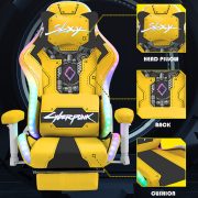 Cyberpunk Yellow Gaming Chair Computer Chair - Image 2