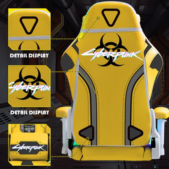 Cyberpunk Yellow Gaming Chair Computer Chair - Image 3