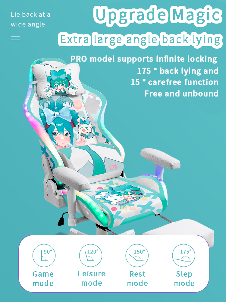 Hatsune Miku Anime Style Gaming Chair Girls Cute 4